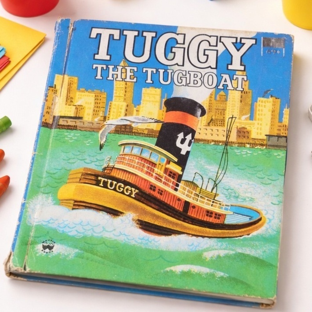 Tuggy the Tugboat 1975 Library Ed Wonder Books HC Used